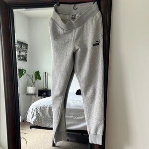 Puma Gray Joggers Sweatpants Athletic Comfort